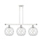 Farmhouse Rope Island Light shown in the White and Polished Chrome finish with a Clear Glass with White Rope shade