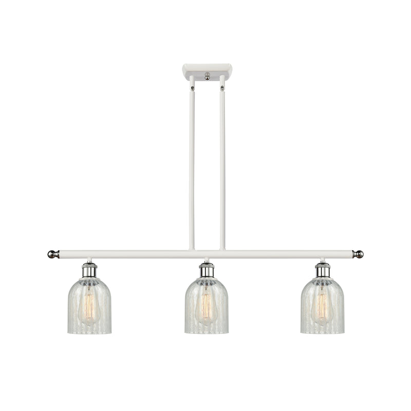 Caledonia Island Light shown in the White and Polished Chrome finish with a Mouchette shade