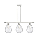 Waverly Island Light shown in the White and Polished Chrome finish with a Clear shade