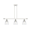 Brookfield Island Light shown in the White and Polished Chrome finish with a Clear shade