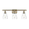 Ellery Bath Vanity Light shown in the Antique Brass finish with a Seedy shade