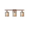 Cobbleskill Bath Vanity Light shown in the Antique Copper finish with a Mercury shade