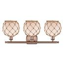 Innovations Lighting Farmhouse Rope 3 Light Bath Vanity Light Part Of The Ballston Collection 516-3W-AC-G121-8RB-LED