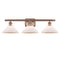 Orwell Bath Vanity Light shown in the Antique Copper finish with a Matte White shade