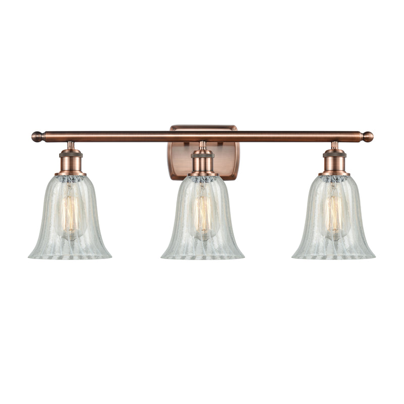 Hanover Bath Vanity Light shown in the Antique Copper finish with a Mouchette shade