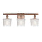 Niagra Bath Vanity Light shown in the Antique Copper finish with a Clear shade