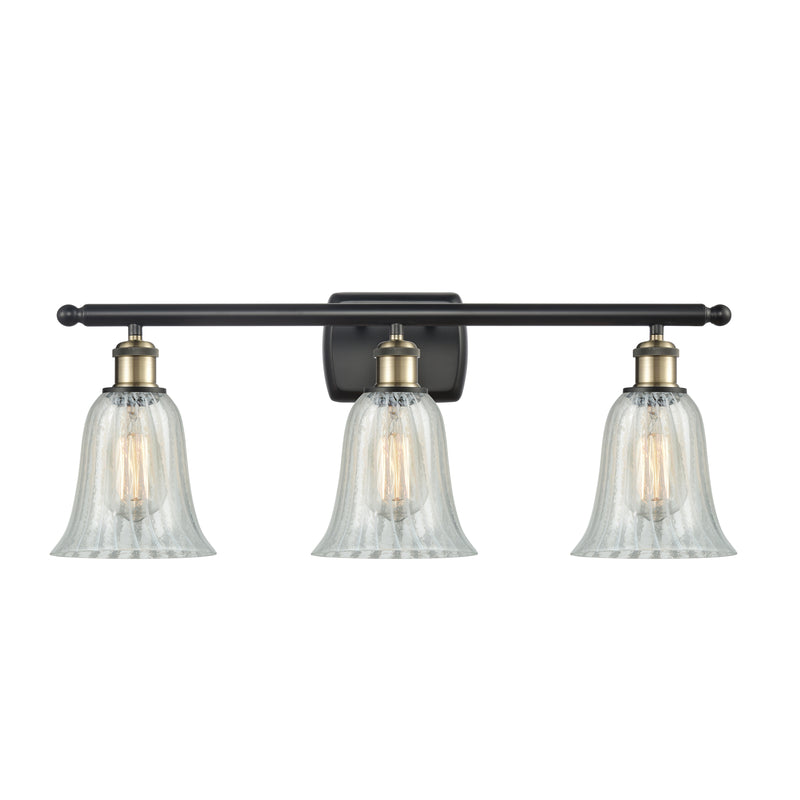 Hanover Bath Vanity Light shown in the Black Antique Brass finish with a Mouchette shade