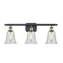 Hanover Bath Vanity Light shown in the Black Antique Brass finish with a Fishnet shade
