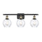 Waverly Bath Vanity Light shown in the Black Antique Brass finish with a Clear shade