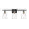 Ellery Bath Vanity Light shown in the Black Antique Brass finish with a Clear shade