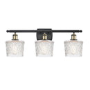 Niagra Bath Vanity Light shown in the Black Antique Brass finish with a Clear shade