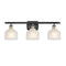 Dayton Bath Vanity Light shown in the Black Antique Brass finish with a White shade