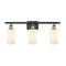 Clymer Bath Vanity Light shown in the Black Antique Brass finish with a Matte White shade