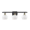 Fenton Bath Vanity Light shown in the Black Antique Brass finish with a Matte White shade