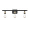 Bare Bulb Bath Vanity Light shown in the Black Antique Brass finish