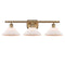 Orwell Bath Vanity Light shown in the Brushed Brass finish with a Matte White shade