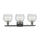 Innovations Lighting Deco Swirl 3 Light 26" Bath Vanity Light 516-3W-BK-G1213-8-LED