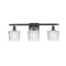 Niagra Bath Vanity Light shown in the Matte Black finish with a Clear shade