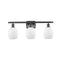 Eaton Bath Vanity Light shown in the Matte Black finish with a Matte White shade