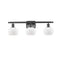 Fenton Bath Vanity Light shown in the Matte Black finish with a Matte White shade