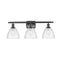 Ballston Dome Bath Vanity Light shown in the Matte Black finish with a Seedy shade