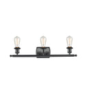 Innovations Lighting Bare Bulb 3 Light Bath Vanity Light Part Of The Ballston Collection 516-3W-BK-LED