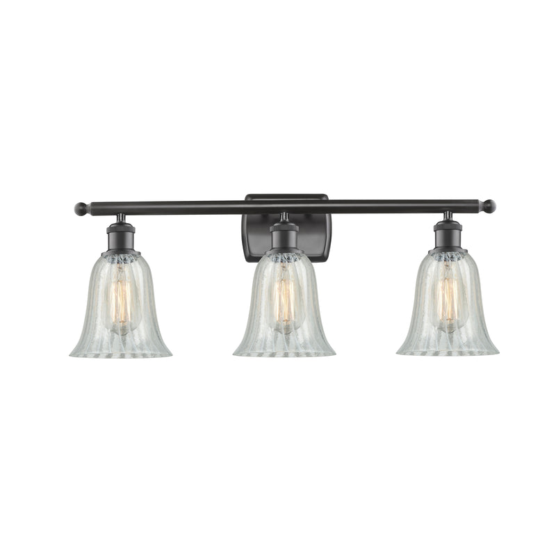 Hanover Bath Vanity Light shown in the Oil Rubbed Bronze finish with a Mouchette shade