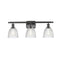 Castile Bath Vanity Light shown in the Oil Rubbed Bronze finish with a Clear shade