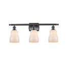 Ellery Bath Vanity Light shown in the Oil Rubbed Bronze finish with a White shade