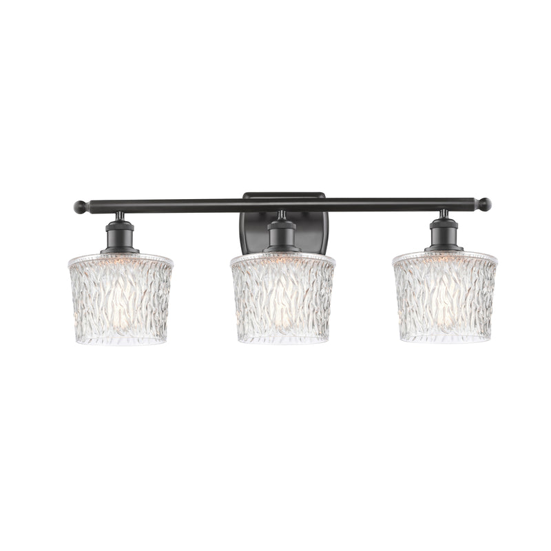 Niagra Bath Vanity Light shown in the Oil Rubbed Bronze finish with a Clear shade