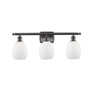 Eaton Bath Vanity Light shown in the Oil Rubbed Bronze finish with a Matte White shade
