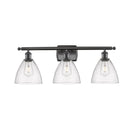 Ballston Dome Bath Vanity Light shown in the Oil Rubbed Bronze finish with a Seedy shade