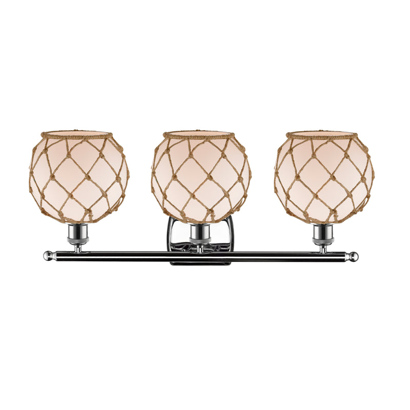 Innovations Lighting Farmhouse Rope 3 Light Bath Vanity Light Part Of The Ballston Collection 516-3W-PC-G121-8RB-LED