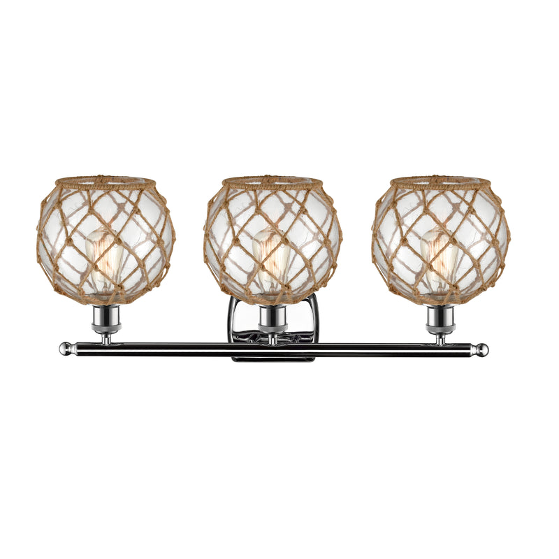 Innovations Lighting Farmhouse Rope 3 Light Bath Vanity Light Part Of The Ballston Collection 516-3W-PC-G122-8RB-LED