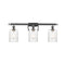 Hadley Bath Vanity Light shown in the Polished Chrome finish with a Clear shade