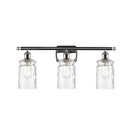 Candor Bath Vanity Light shown in the Polished Chrome finish with a Clear Waterglass shade