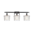 Niagra Bath Vanity Light shown in the Polished Chrome finish with a Clear shade