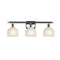 Dayton Bath Vanity Light shown in the Polished Chrome finish with a White shade