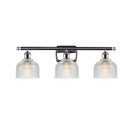 Dayton Bath Vanity Light shown in the Polished Chrome finish with a Clear shade