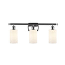 Clymer Bath Vanity Light shown in the Polished Chrome finish with a Matte White shade