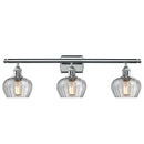 Fenton Bath Vanity Light shown in the Polished Chrome finish with a Clear shade