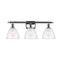 Ballston Dome Bath Vanity Light shown in the Polished Chrome finish with a Seedy shade