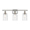 Candor Bath Vanity Light shown in the Polished Nickel finish with a Clear Waterglass shade