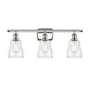 Ellery Bath Vanity Light shown in the Polished Nickel finish with a Clear shade