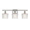 Niagra Bath Vanity Light shown in the Polished Nickel finish with a Clear shade