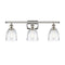 Brookfield Bath Vanity Light shown in the Polished Nickel finish with a Clear shade