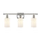 Clymer Bath Vanity Light shown in the Polished Nickel finish with a Matte White shade