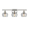 Fenton Bath Vanity Light shown in the Polished Nickel finish with a Clear shade