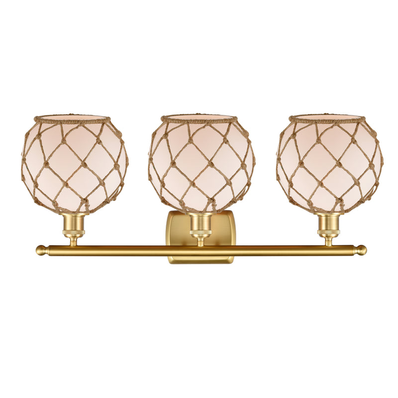 Innovations Lighting Farmhouse Rope 3 Light Bath Vanity Light Part Of The Ballston Collection 516-3W-SG-G121-8RB-LED