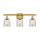 Caledonia Bath Vanity Light shown in the Satin Gold finish with a Mica shade